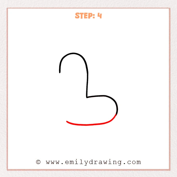 how to draw a bubble letter l - A long curved bottom line extends left from the rounded foot.